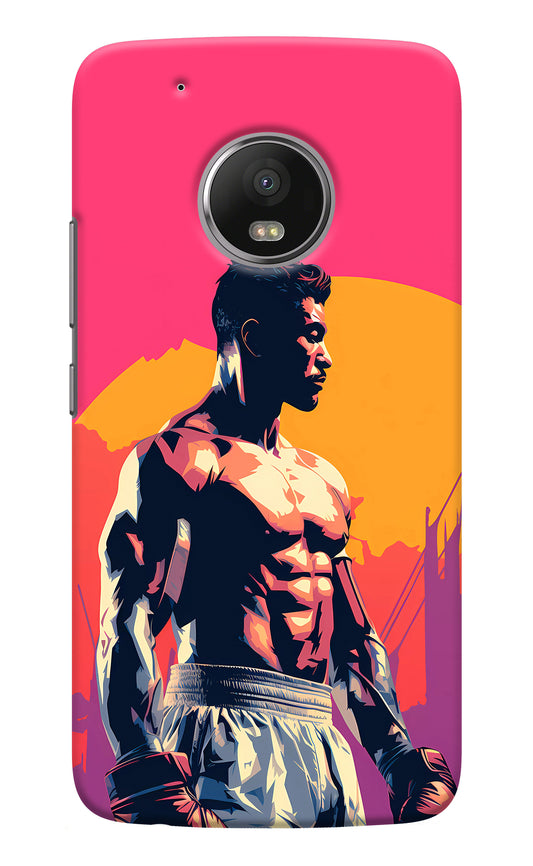 Sunset Warrior (AI Generated) Moto G5 plus Back Cover