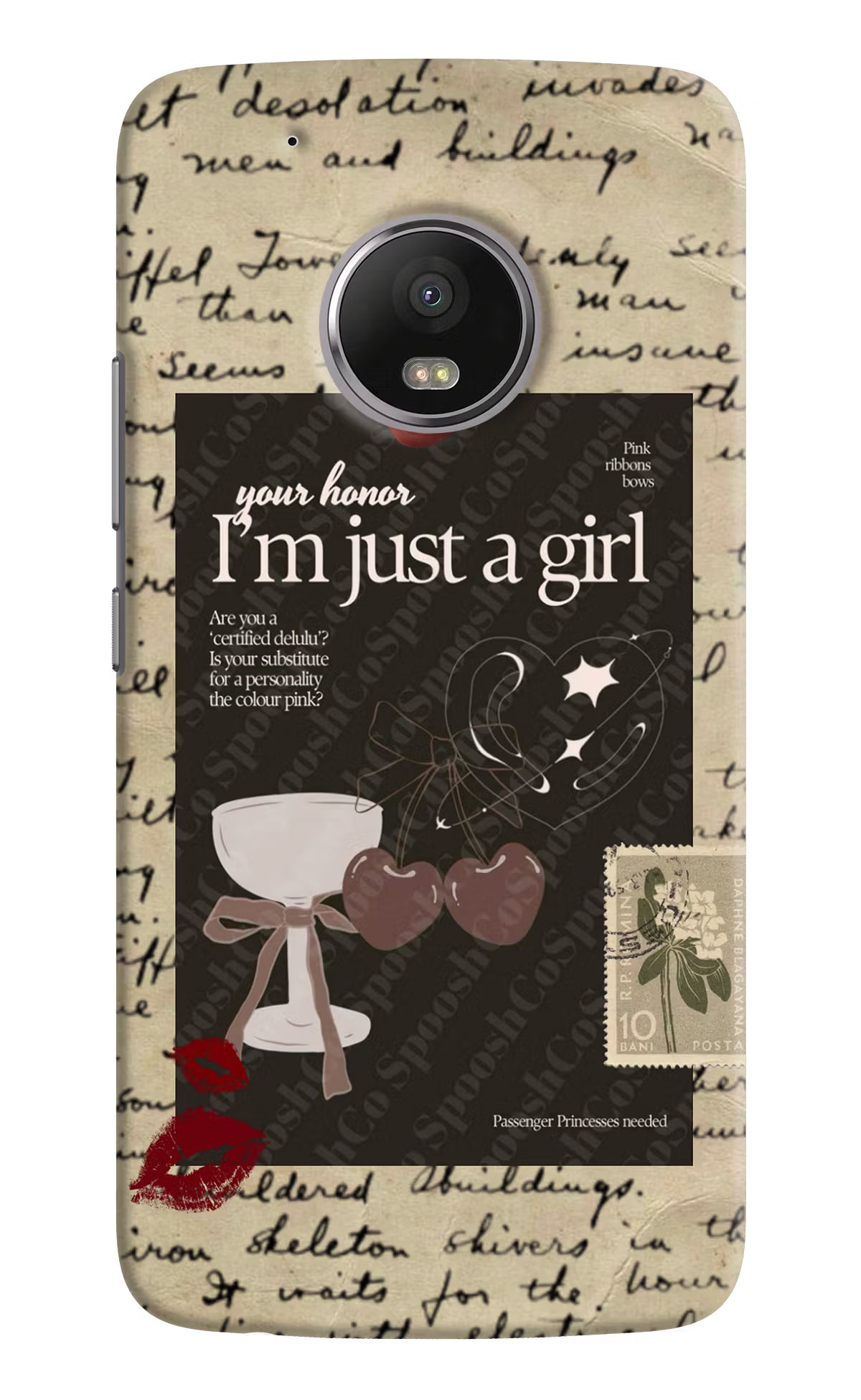 I am just a girl Moto G5 plus Hard Case Back Cover by Casekaro