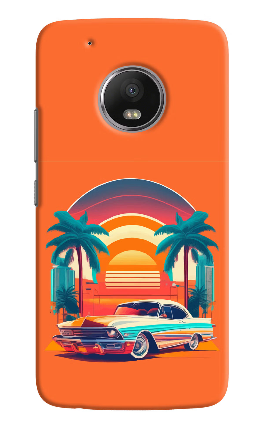 Palm Drive 80s Moto G5 plus Back Cover, Hard case