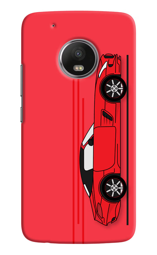 Red Velocity Moto G5 plus Hard Case Back Cover by Casekaro