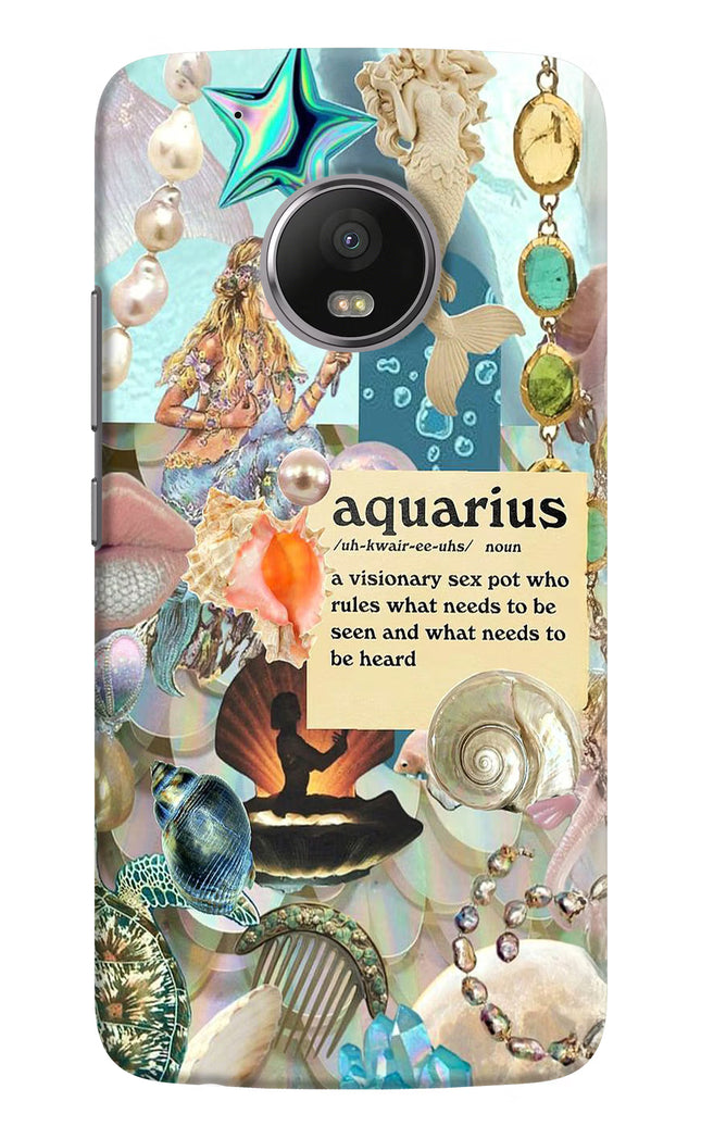 Aquarius Zodiac Moto G5 plus Hard Case Back Cover by Casekaro