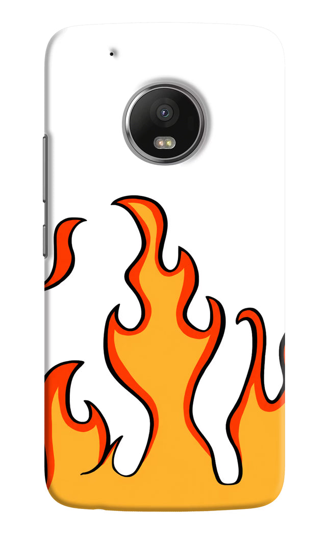 Fired Up – White Moto G5 plus Hard Case Back Cover by Casekaro