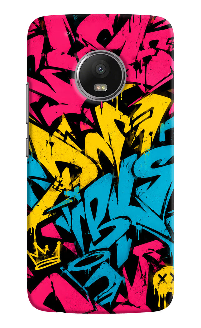 Graffiti Vibe Moto G5 plus Hard Case Back Cover by Casekaro