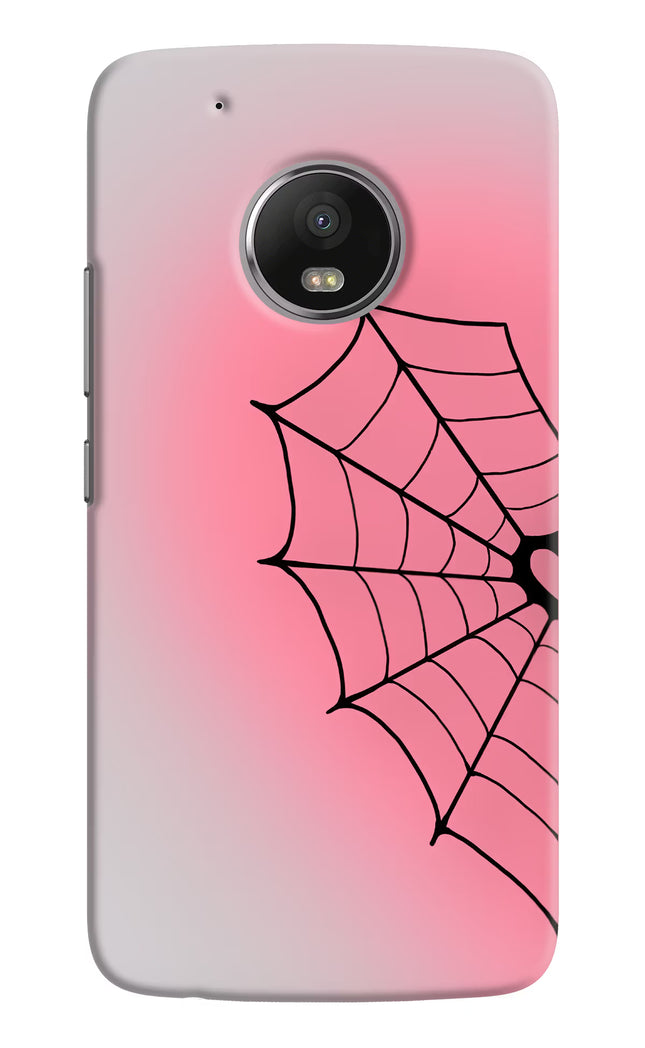 Pink Web Moto G5 plus Hard Case Back Cover by Casekaro