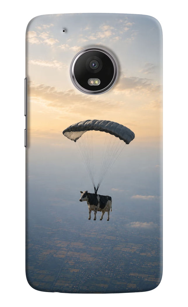 Skydiving Cow Moto G5 plus Hard Case Back Cover by Casekaro