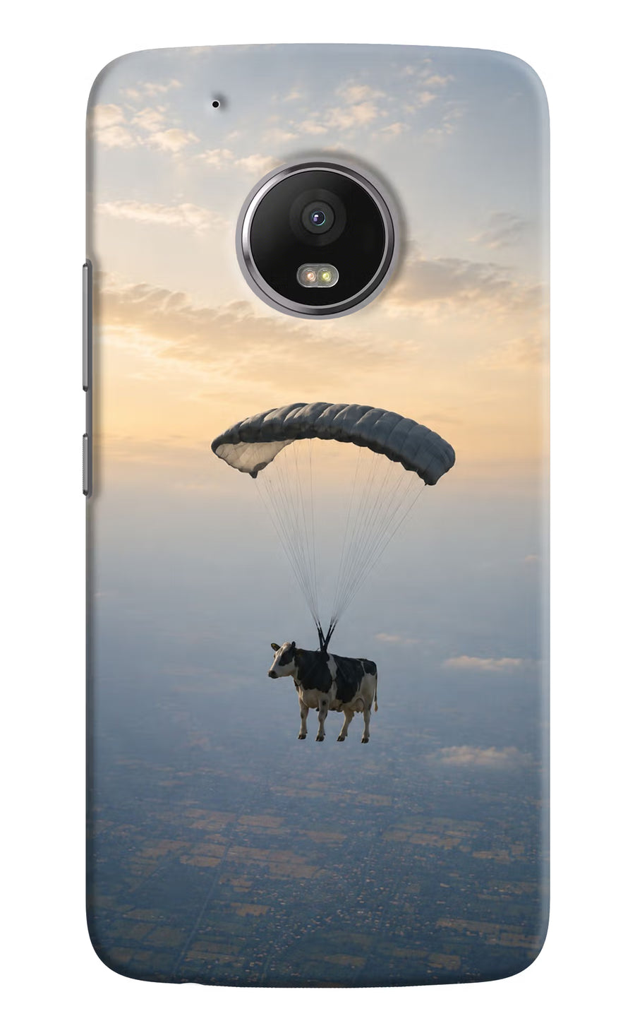 Skydiving Cow Moto G5 plus Back Cover, Hard case
