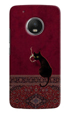 Midnight Cat Moto G5 plus Hard Case Back Cover by Casekaro