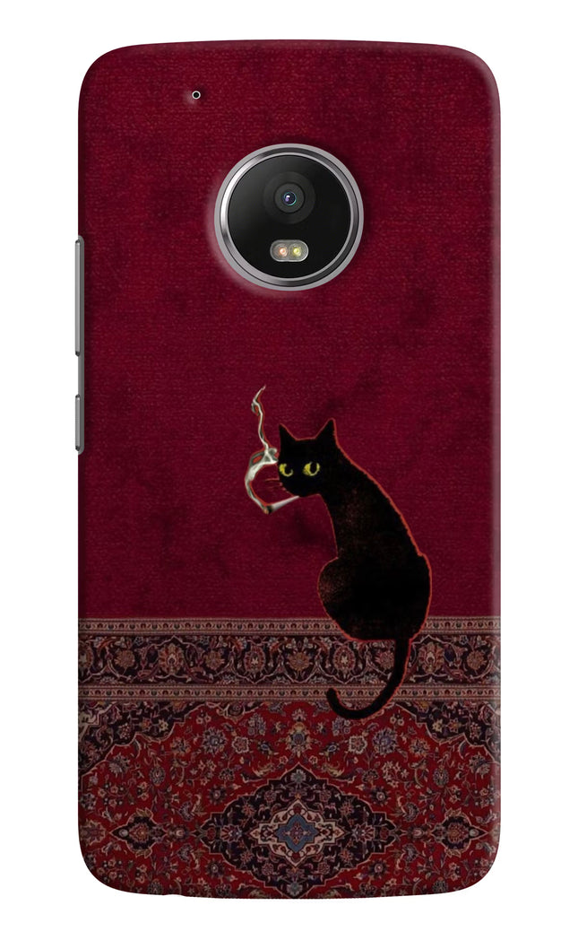 Midnight Cat Moto G5 plus Hard Case Back Cover by Casekaro