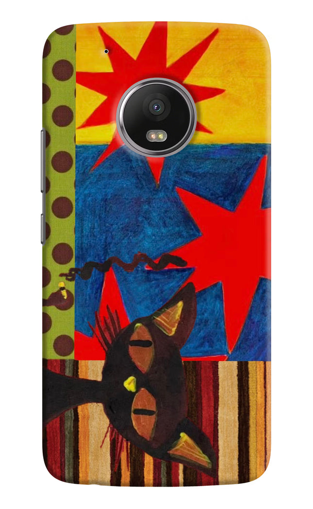 Pop Cat Moto G5 plus Hard Case Back Cover by Casekaro