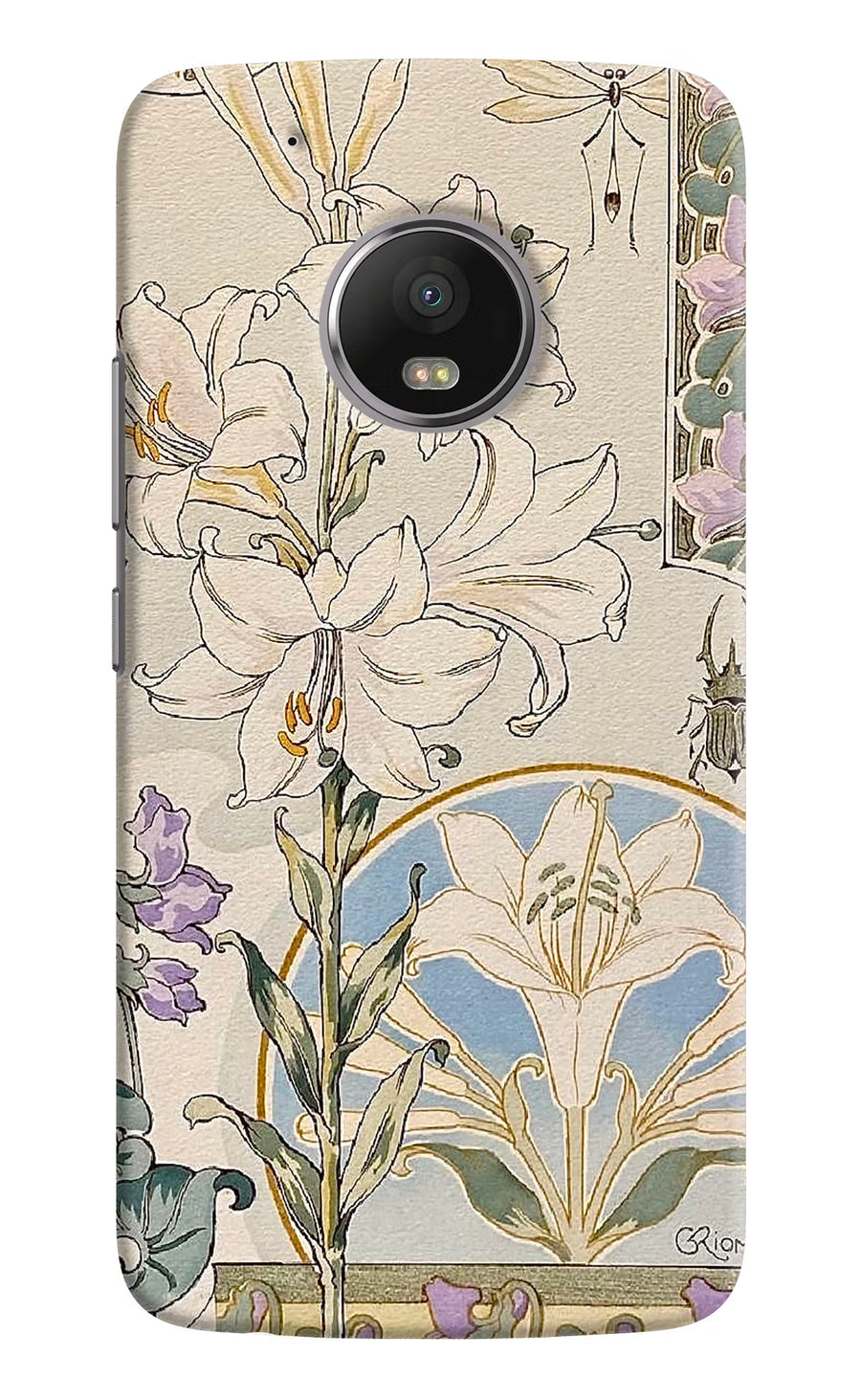 White Lily Moto G5 plus Back Cover, Hard case