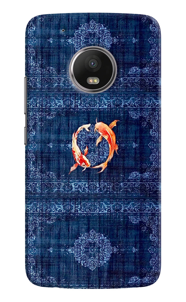 Koi Blue Moto G5 plus Hard Case Back Cover by Casekaro