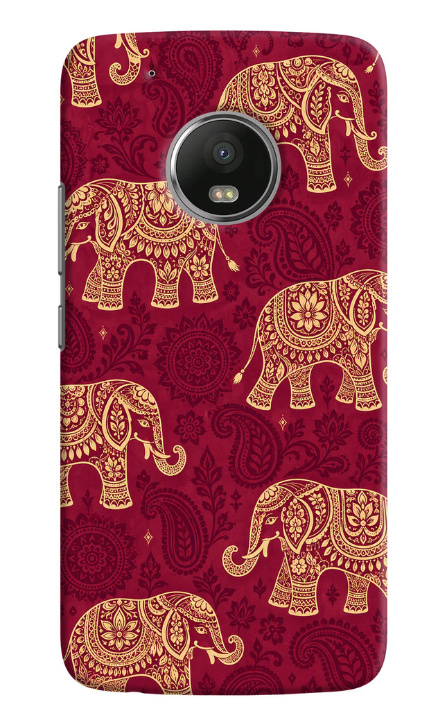 Maroon Elephant Moto G5 plus Hard Case Back Cover by Casekaro