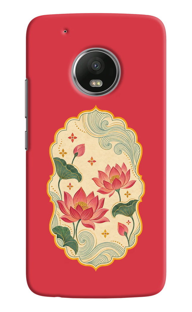 Pink Lotus Moto G5 plus Hard Case Back Cover by Casekaro