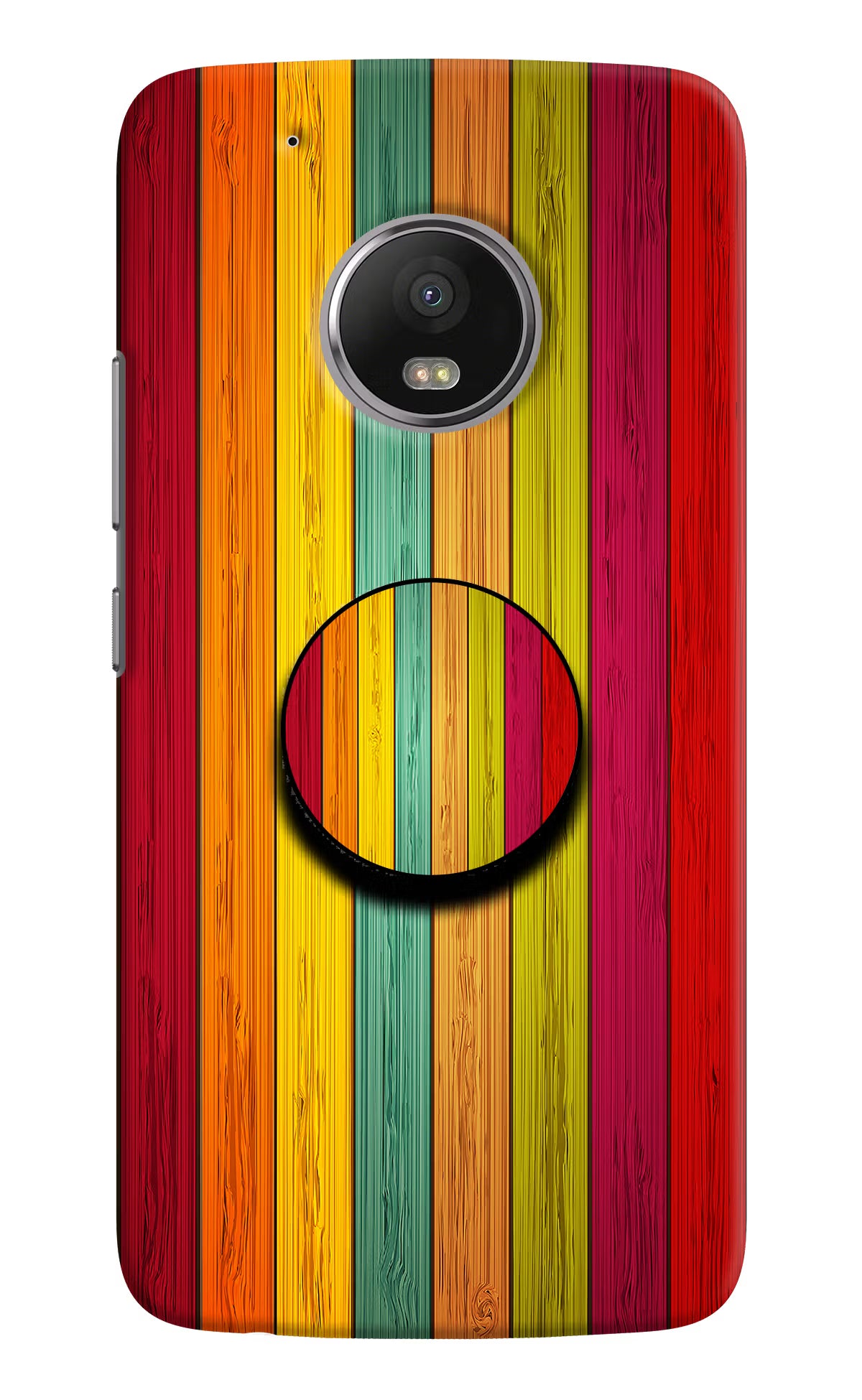 Multicolor Wooden Moto G5 plus Pop Case by Casekaro