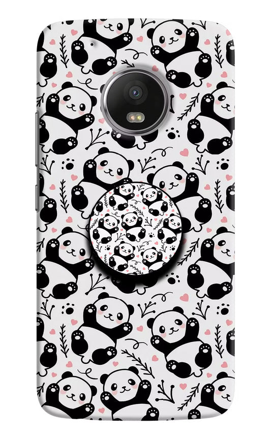 Cute Panda Moto G5 plus Pop Case by Casekaro