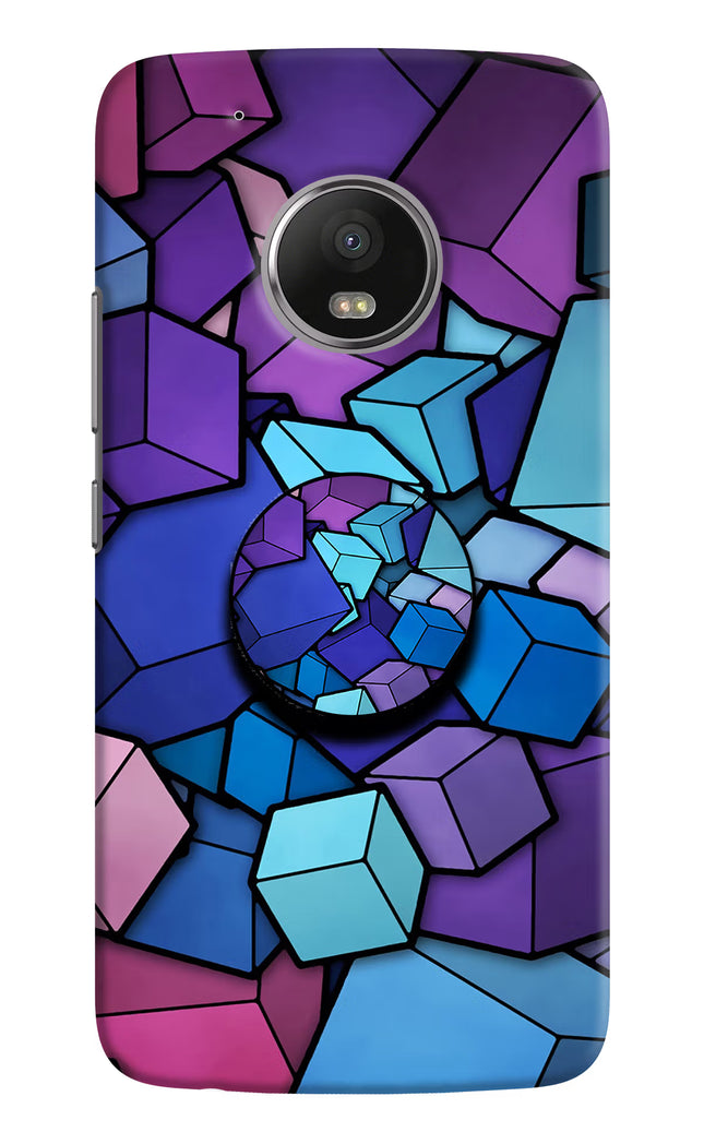 Cubic Abstract Moto G5 plus Pop Case by Casekaro