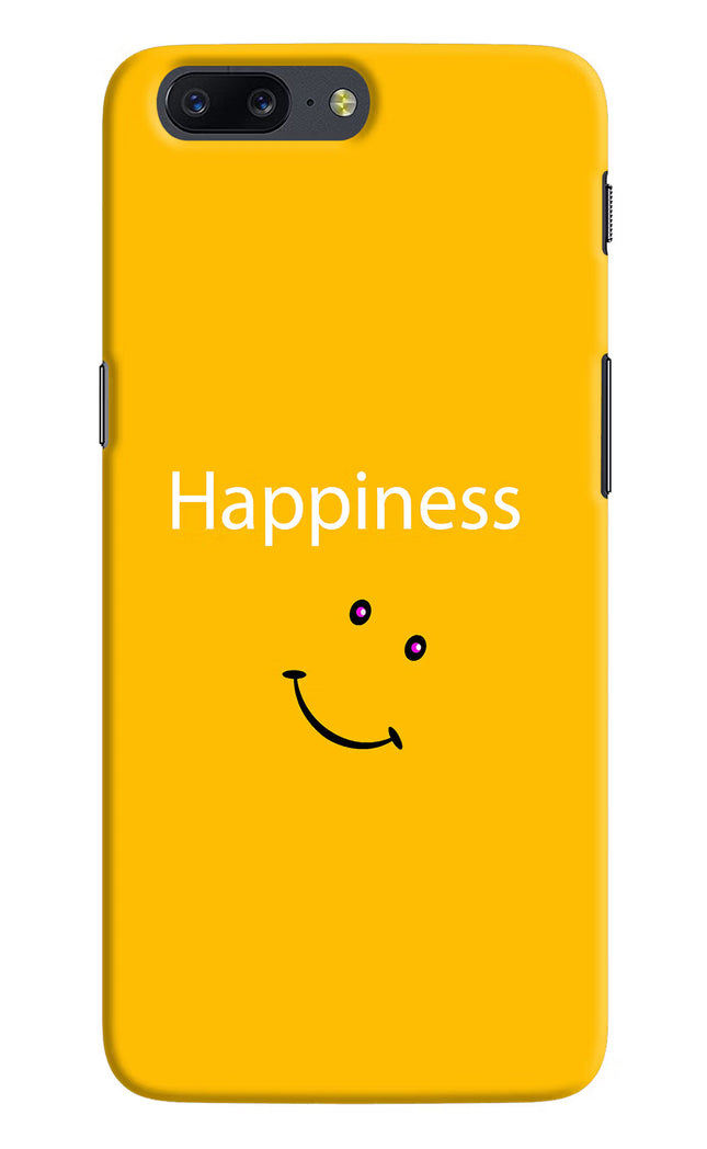 Happiness With Smiley Oneplus 5 Hard Case Back Cover by Casekaro