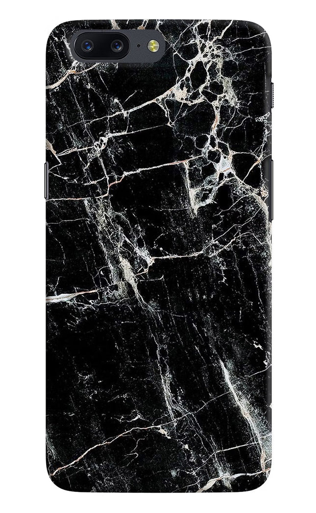 Black Marble Texture Oneplus 5 Hard Case Back Cover by Casekaro