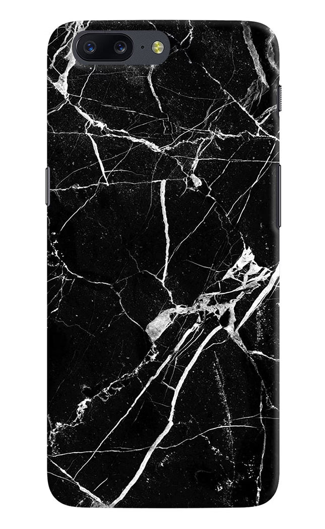 Black Marble Pattern Oneplus 5 Hard Case Back Cover by Casekaro