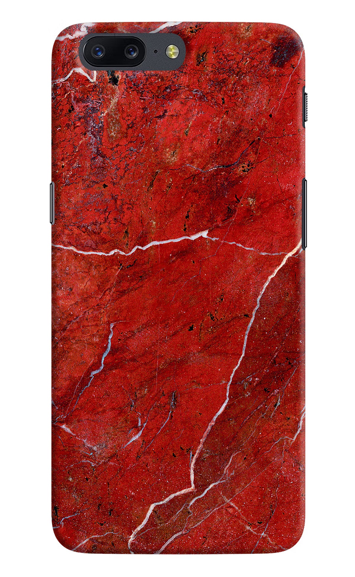 Red Marble Design Oneplus 5 Hard Case Back Cover by Casekaro