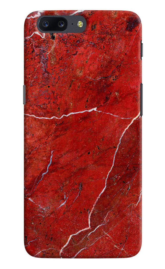 Red Marble Design Oneplus 5 Hard Case Back Cover by Casekaro