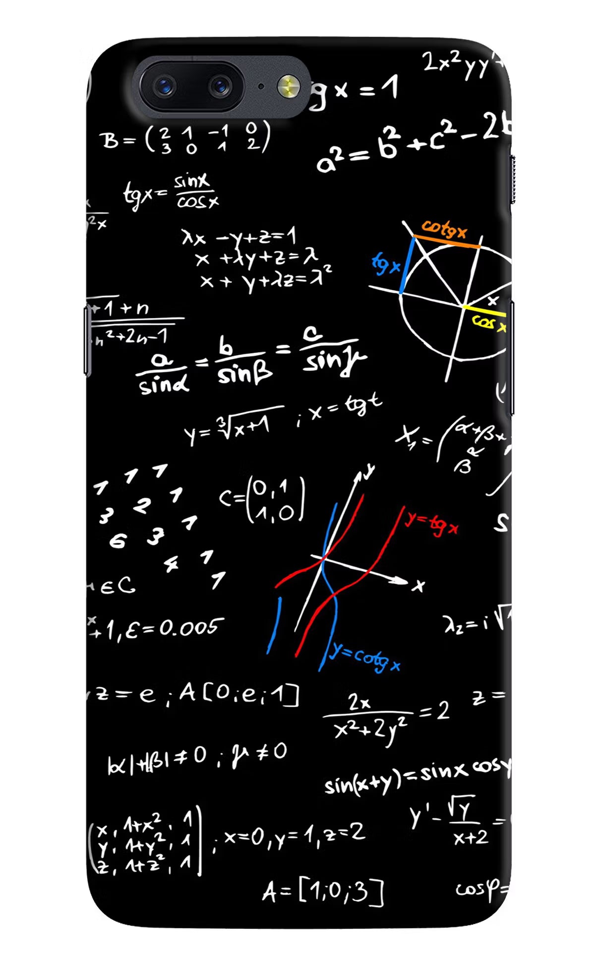 Mathematics Formula Oneplus 5 Hard Case Back Cover by Casekaro