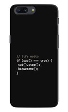 Life Motto Code Oneplus 5 Hard Case Back Cover by Casekaro