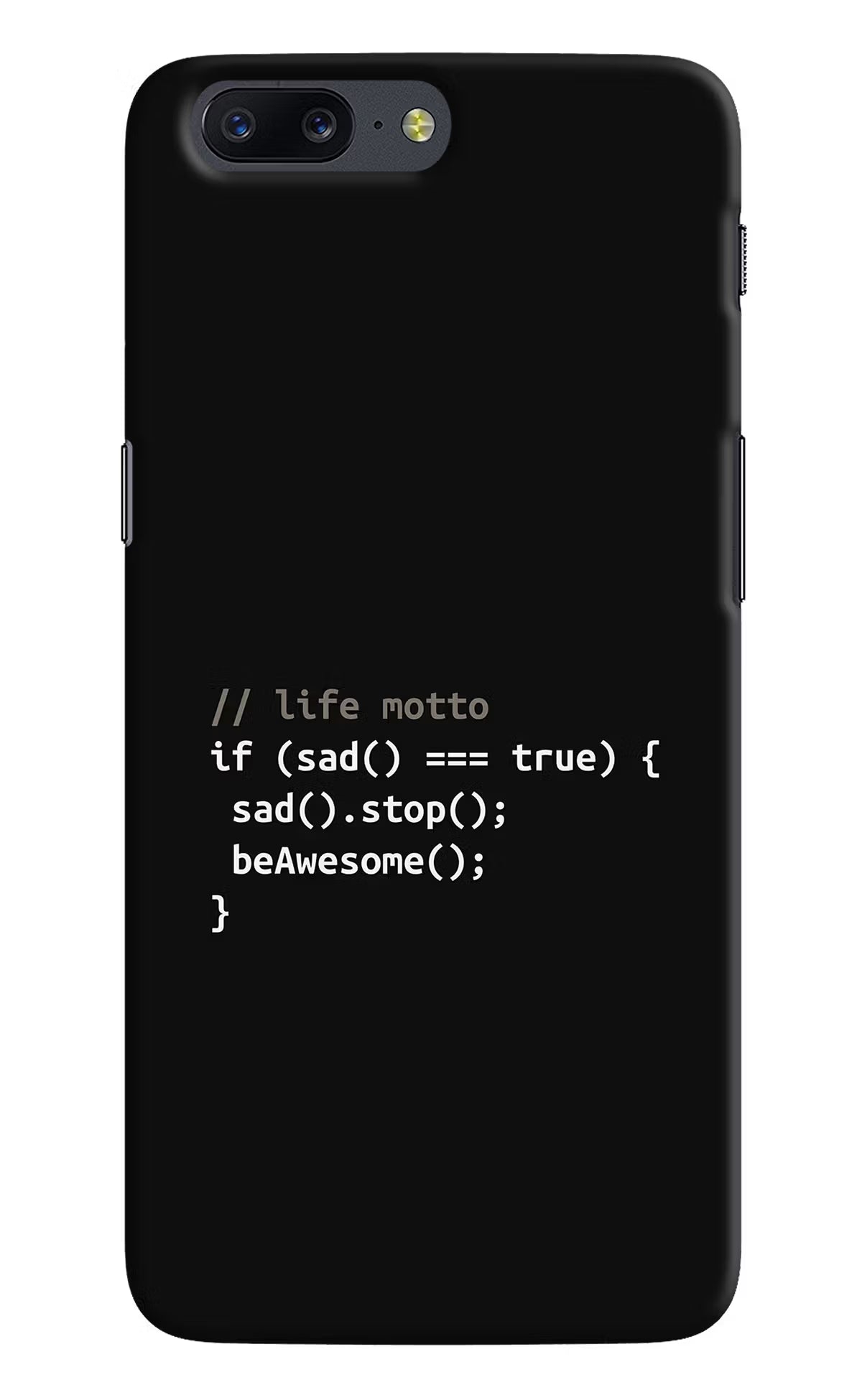 Life Motto Code Oneplus 5 Hard Case Back Cover by Casekaro