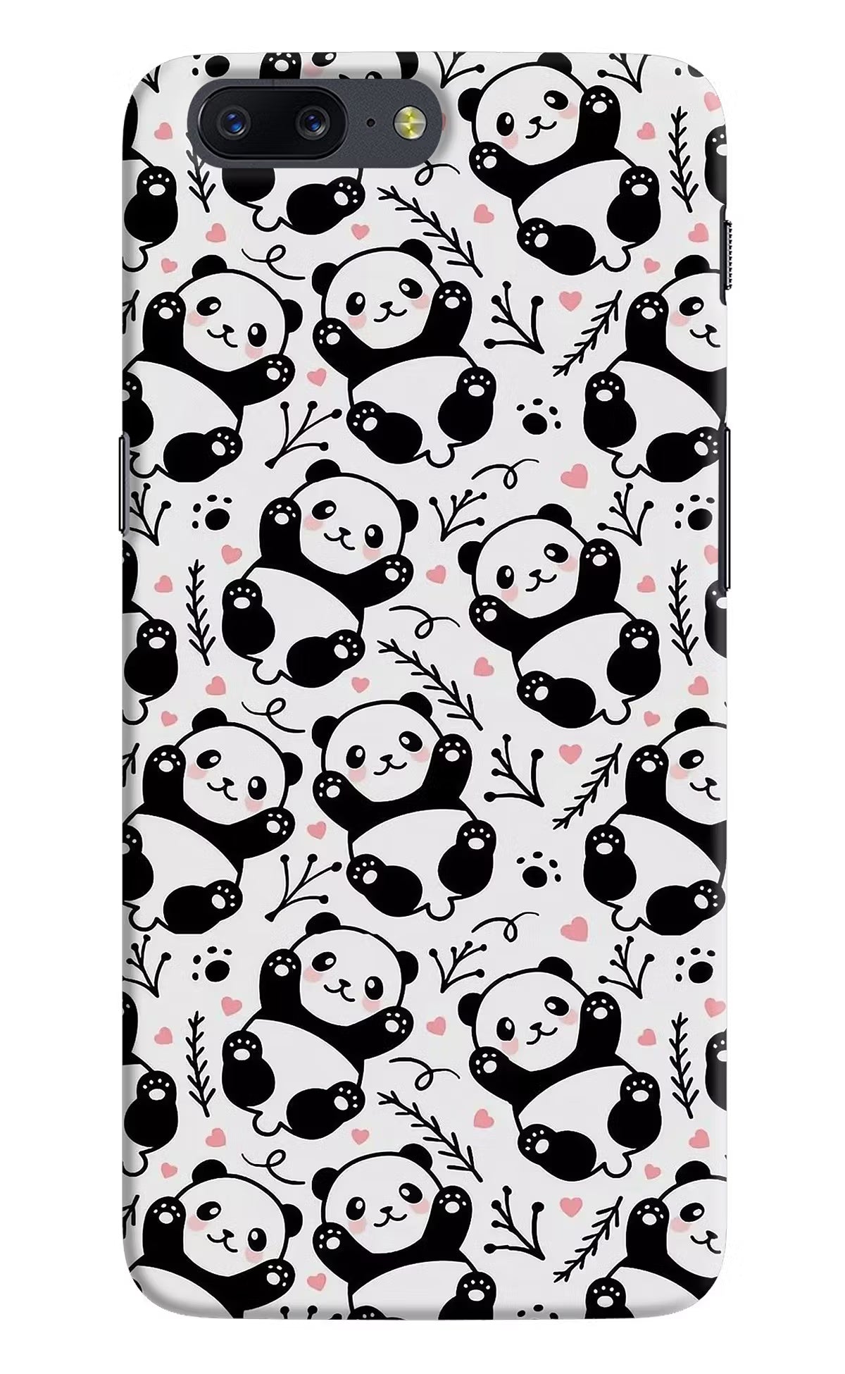 Cute Panda Oneplus 5 Hard Case Back Cover by Casekaro