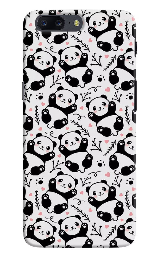 Cute Panda Oneplus 5 Hard Case Back Cover by Casekaro
