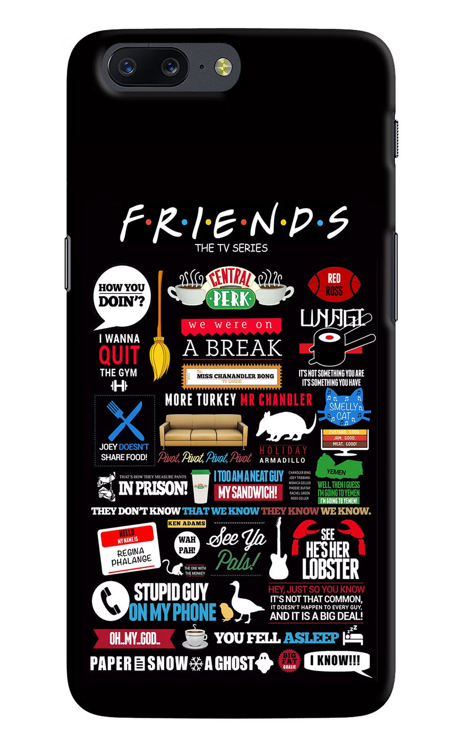 FRIENDS Oneplus 5 Back Cover, Hard case