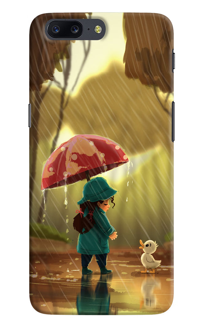 Rainy Day Oneplus 5 Hard Case Back Cover by Casekaro