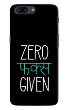 Zero Fucks Given Oneplus 5 Hard Case Back Cover by Casekaro