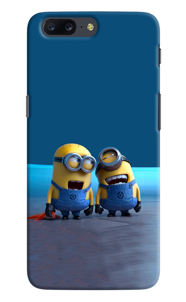 Minion Laughing Oneplus 5 Hard Case Back Cover by Casekaro