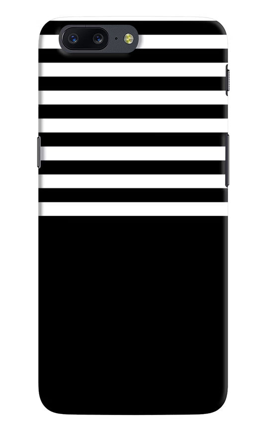 Black and White Print Oneplus 5 Hard Case Back Cover by Casekaro