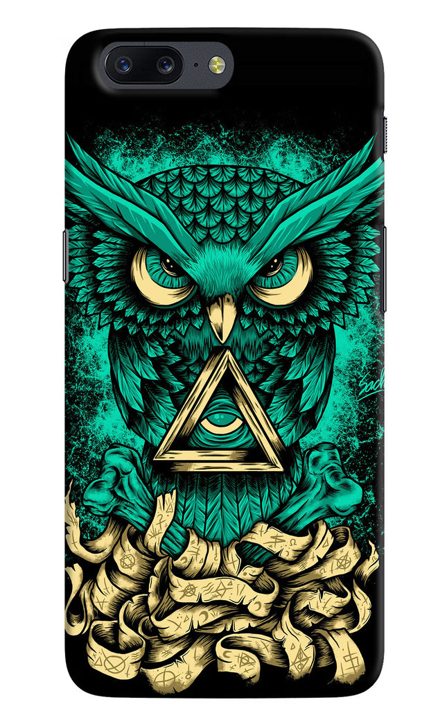 Green Owl Oneplus 5 Hard Case Back Cover by Casekaro