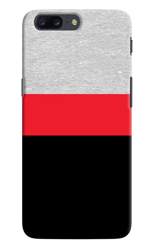Tri Color Pattern Oneplus 5 Hard Case Back Cover by Casekaro