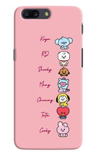 BTS names Oneplus 5 Hard Case Back Cover by Casekaro