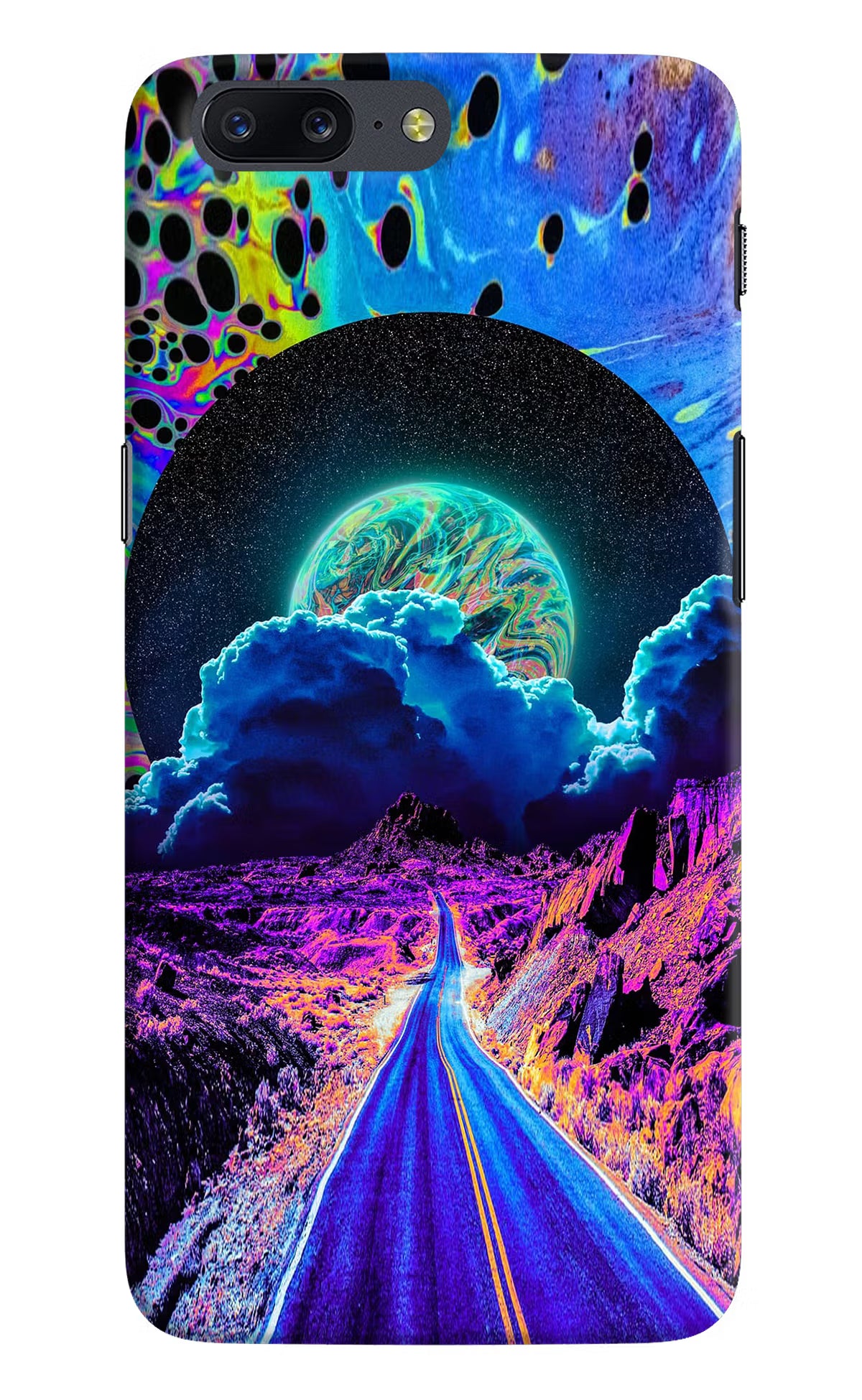 Psychedelic Painting Oneplus 5 Hard Case Back Cover by Casekaro