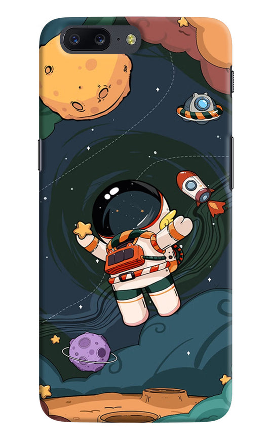 Cartoon Astronaut Oneplus 5 Hard Case Back Cover by Casekaro