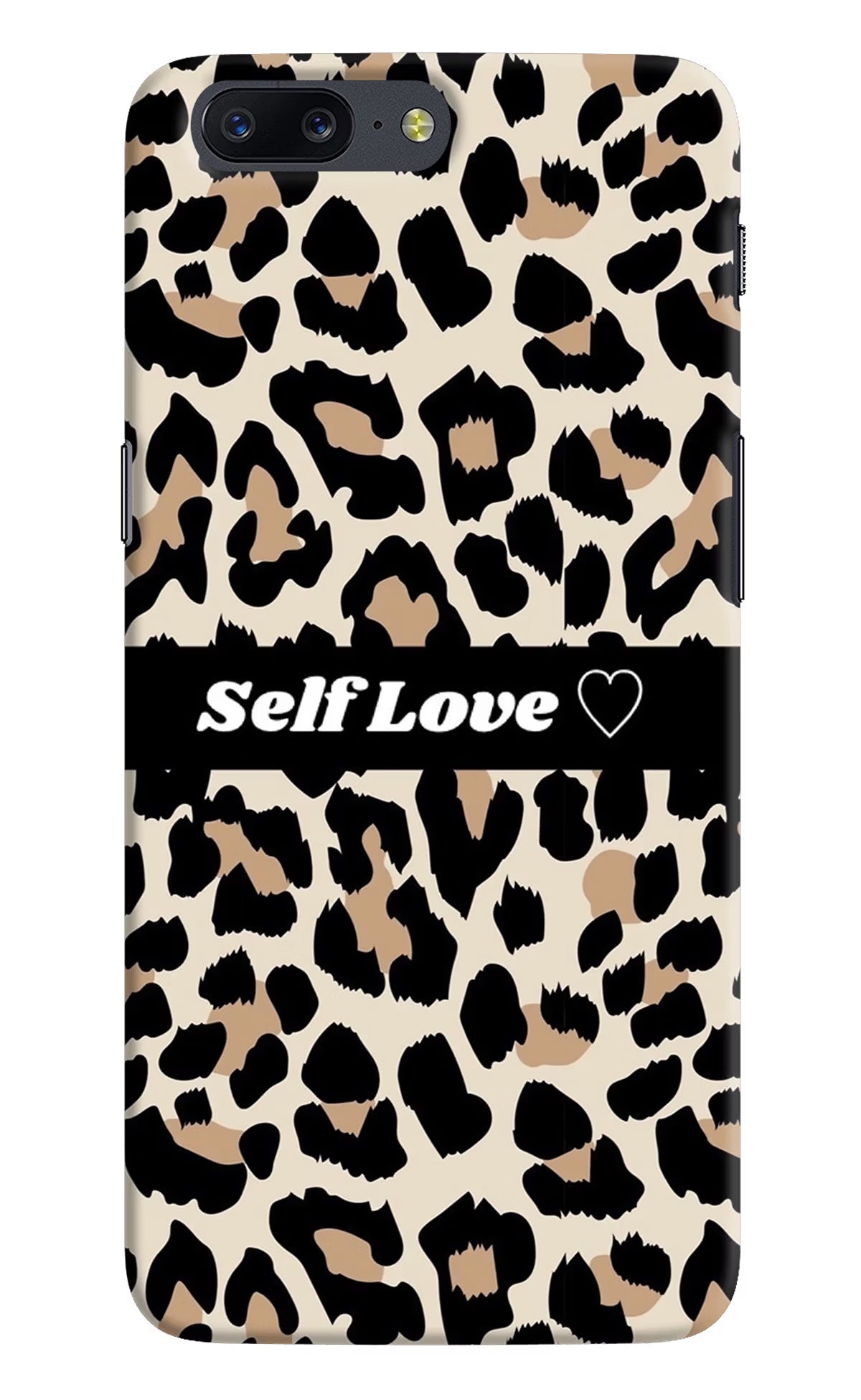 Leopard Print Self Love Oneplus 5 Hard Case Back Cover by Casekaro