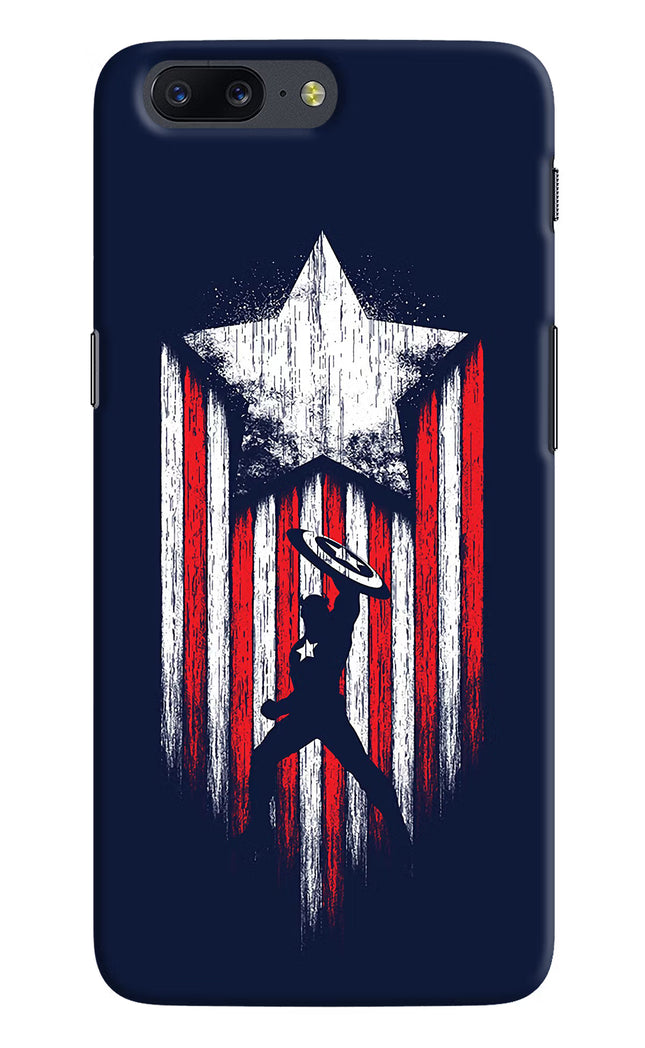Captain America Marvel Art Oneplus 5 Hard Case Back Cover by Casekaro