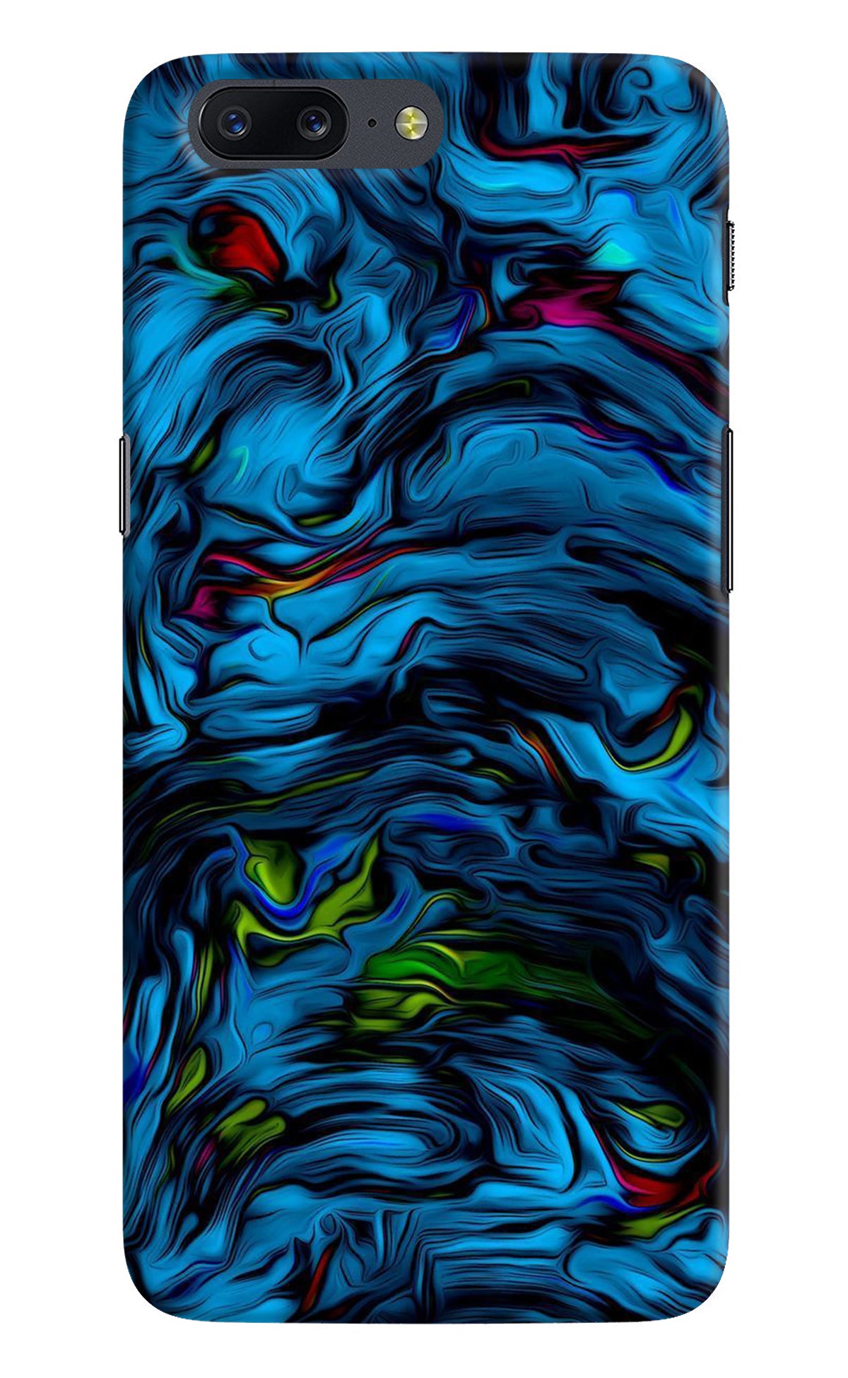 Dark Blue Abstract Oneplus 5 Back Cover