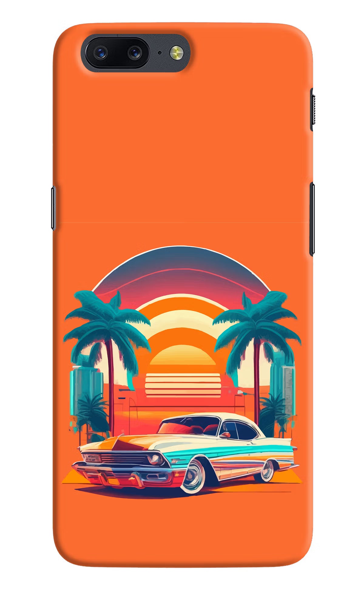 Palm Drive 80s Oneplus 5 Hard Case Back Cover by Casekaro