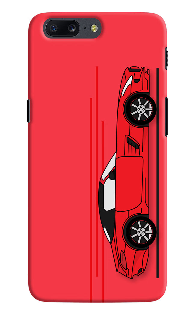 Red Velocity Oneplus 5 Hard Case Back Cover by Casekaro