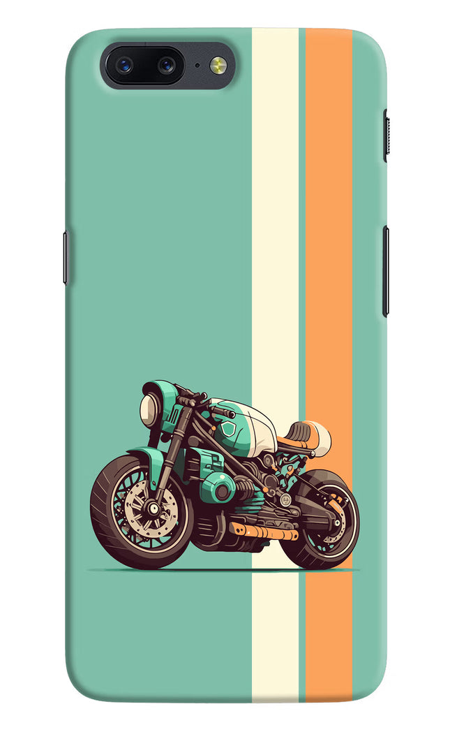 Striped Moto Drift Oneplus 5 Hard Case Back Cover by Casekaro