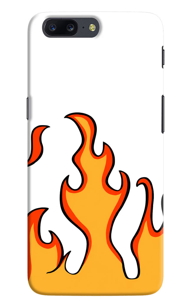 Fired Up – White Oneplus 5 Hard Case Back Cover by Casekaro