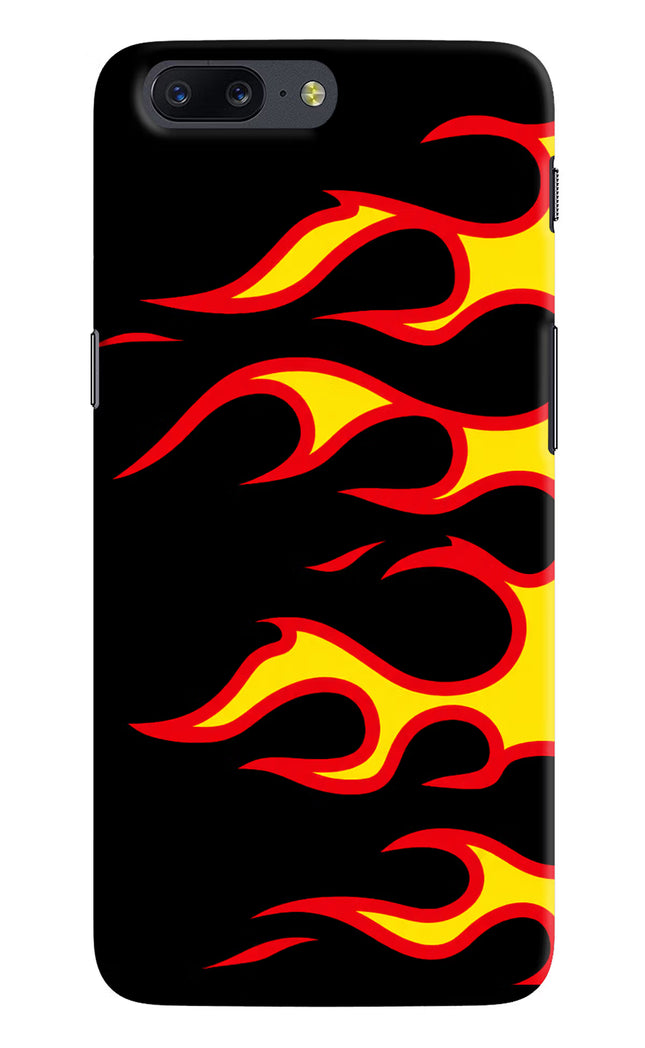 Side Sweep Flames Oneplus 5 Hard Case Back Cover by Casekaro