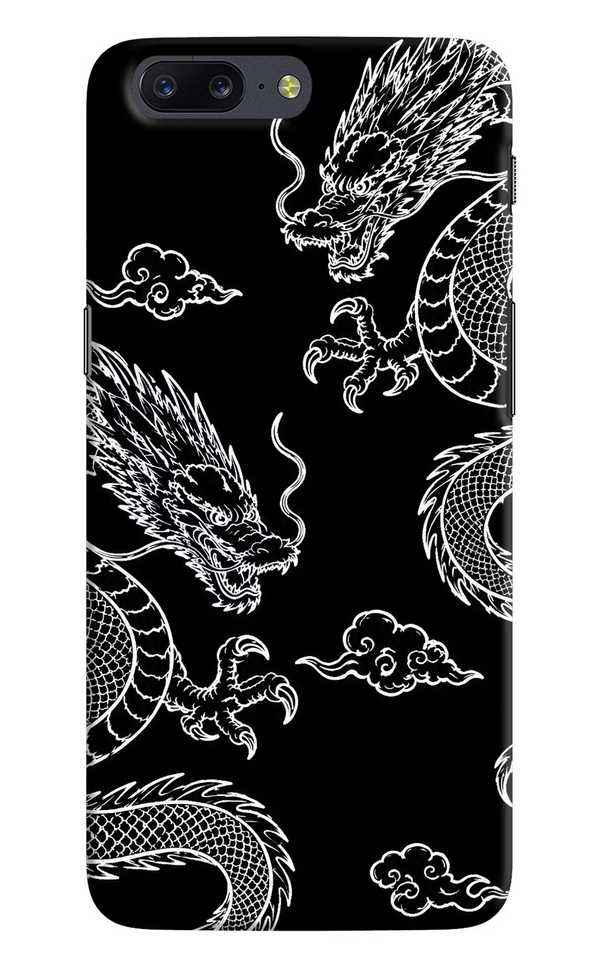 Twin Dragons Oneplus 5 Hard Case Back Cover by Casekaro