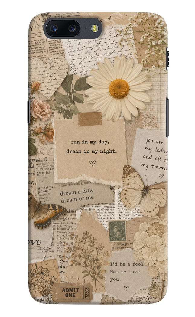 Vintage case Oneplus 5 Hard Case Back Cover by Casekaro
